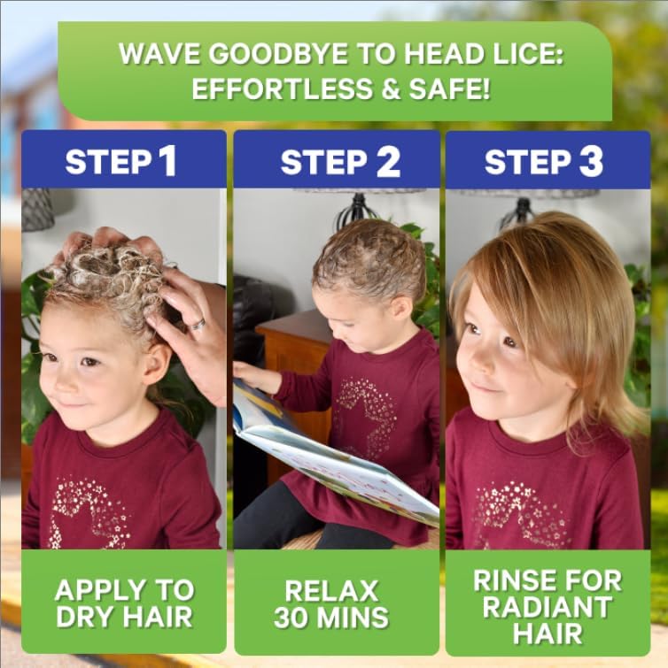 Schooltime Complete Lice Removal Kit for Kids with 6 oz Shampoo, 2 oz Spray & Stainless Steel Comb. Non Toxic, Non Oily. Enzyme and Pesticide Free. - Image 5